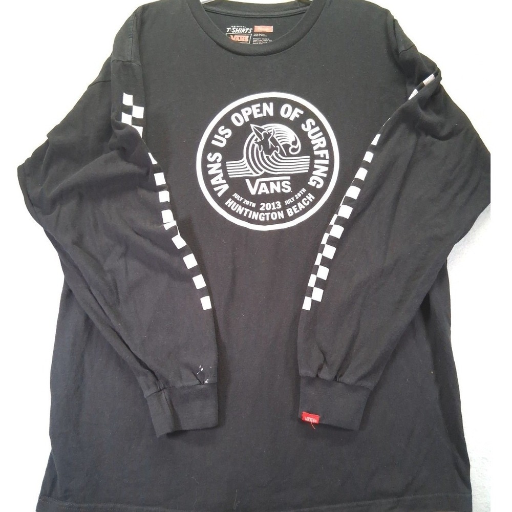Vans US Open of Surfing 2013 Huntington Beach Long Sleeve Shirt Black XL